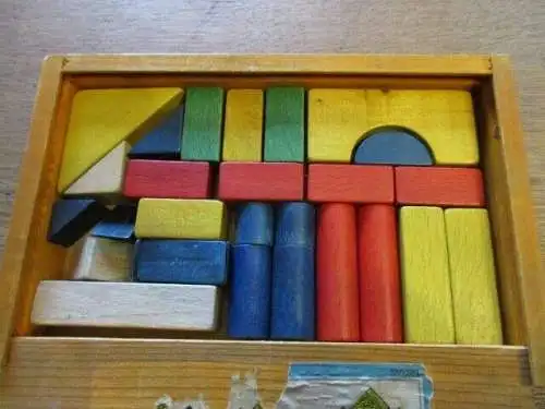 alter Holzbaukasten ca. 1970