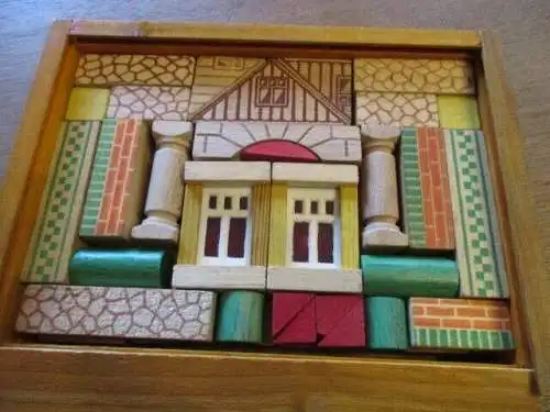 alter Holzbaukasten ca. 1970