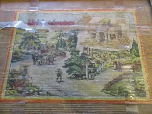 alter Holzbaukasten ca. 1950