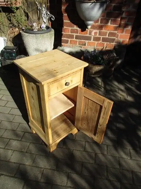 Nachtschrank Jugendstil um 1910 Weichholz Nr. 2 6