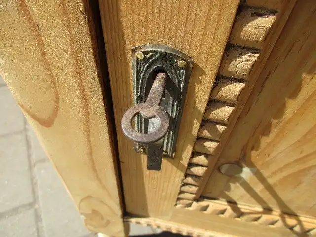 Nachtschrank Jugendstil mit zwei Laden um 1910 Weichholz Nr. 7 2