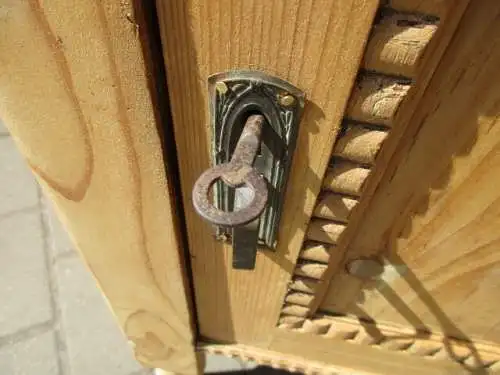 Nachtschrank Jugendstil mit zwei Laden um 1910 Weichholz Nr. 7