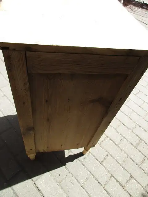 Nachtschrank Jugendstil mit zwei Laden um 1910 Weichholz Nr. 7 5