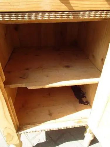 Nachtschrank Jugendstil mit zwei Laden um 1910 Weichholz Nr. 7