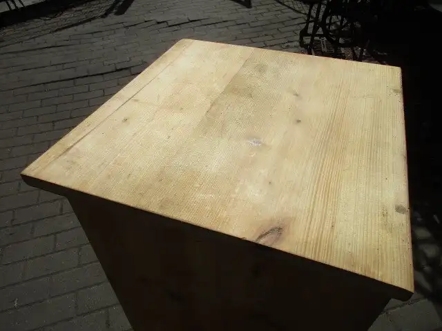 Nachtschrank Jugendstil mit zwei Laden um 1910 Weichholz Nr. 6 4