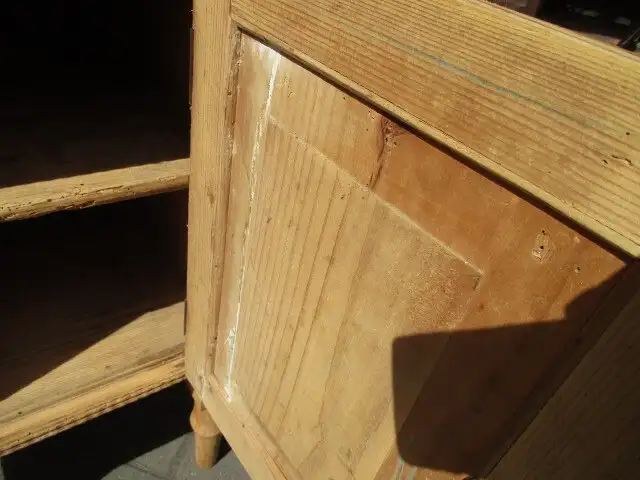 Nachtschrank Jugendstil mit zwei Laden um 1910 Weichholz Nr. 6 8