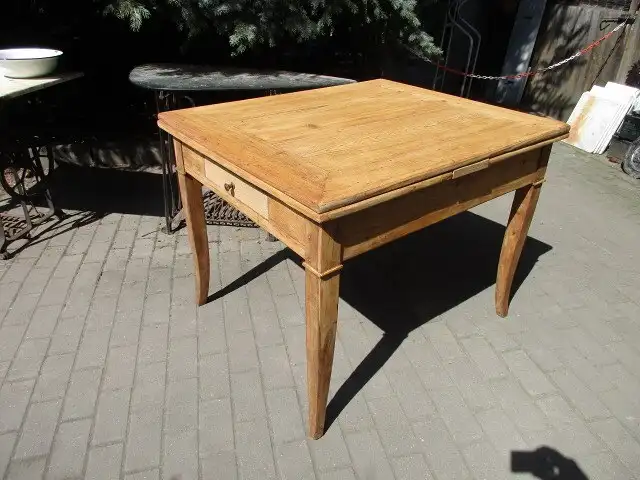 Tisch Esstisch Jugendstil um 1910 Weichholz  zum Ausziehen auf 184 cm 0