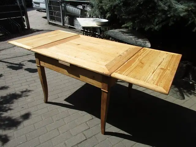 Tisch Esstisch Jugendstil um 1910 Weichholz  zum Ausziehen auf 184 cm 1