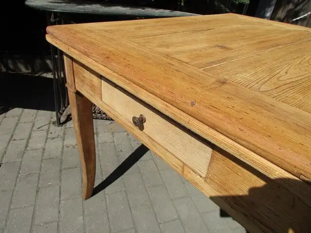 Tisch Esstisch Jugendstil um 1910 Weichholz  zum Ausziehen auf 184 cm 2