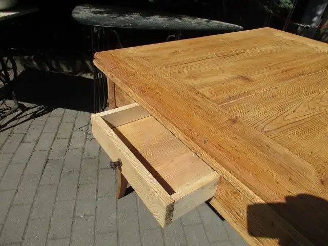 Tisch Esstisch Jugendstil um 1910 Weichholz  zum Ausziehen auf 184 cm 3