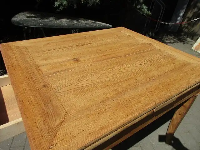 Tisch Esstisch Jugendstil um 1910 Weichholz  zum Ausziehen auf 184 cm 4