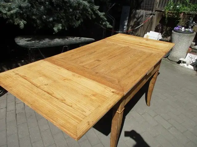 Tisch Esstisch Jugendstil um 1910 Weichholz  zum Ausziehen auf 184 cm 9