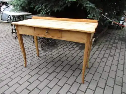 Schreibtisch Biedermeier  um 1870 Weichholz Nr. 2 mit Schublade 117 cm