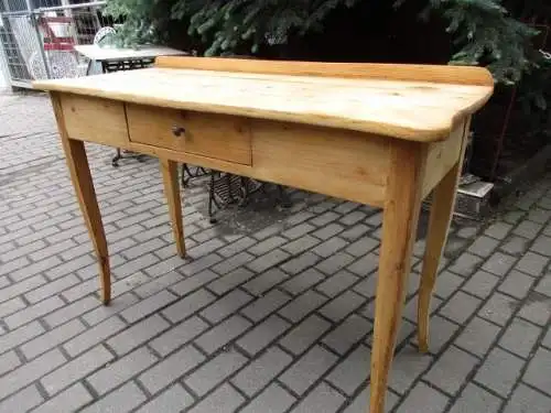 Schreibtisch Biedermeier  um 1870 Weichholz Nr. 2 mit Schublade 117 cm
