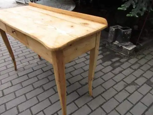 Schreibtisch Biedermeier  um 1870 Weichholz Nr. 2 mit Schublade 117 cm