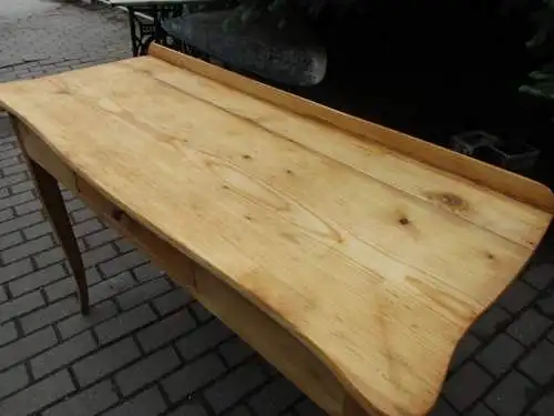 Schreibtisch Biedermeier  um 1870 Weichholz Nr. 2 mit Schublade 117 cm