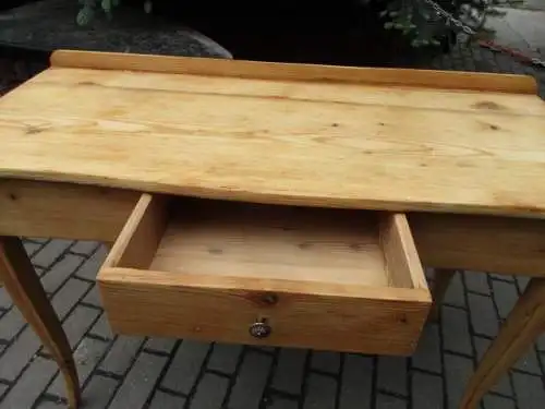 Schreibtisch Biedermeier  um 1870 Weichholz Nr. 2 mit Schublade 117 cm