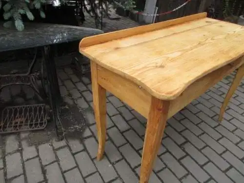 Schreibtisch Biedermeier  um 1870 Weichholz Nr. 2 mit Schublade 117 cm