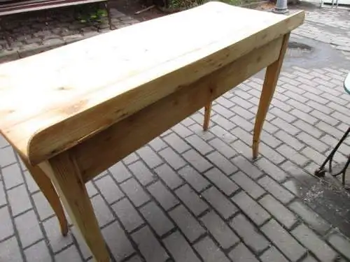 Schreibtisch Biedermeier  um 1870 Weichholz Nr. 2 mit Schublade 117 cm