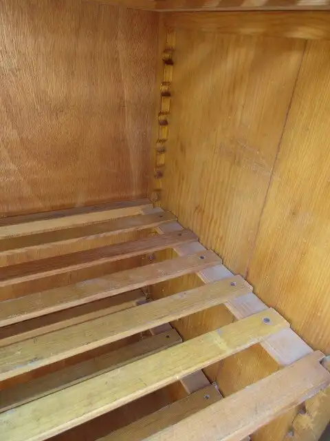 Vertiko Schuhschrank  Jugendstil um 1910 Weichholz   76 cm breit 10