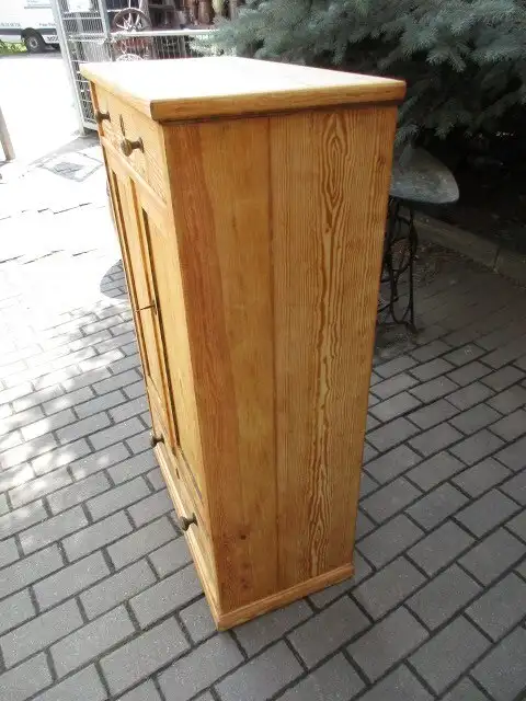 Vertiko Schuhschrank  Jugendstil um 1910 Weichholz   76 cm breit 3