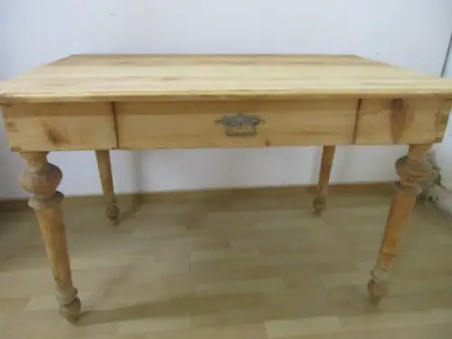 Tisch Esstisch mit Lade Gründerzeit um 1880 Weichholz Nr. 12