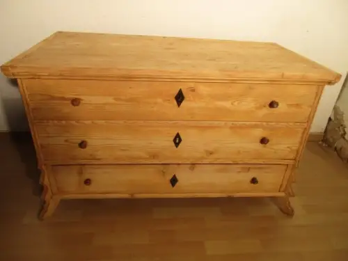 Truhe Flachdeckeltruhe Truhenkommode  Biedermeier um 1860 Weichholz Nr. 22