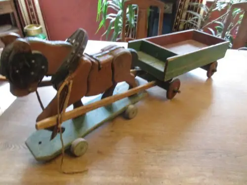 Pferdegespann Holz  um 1920