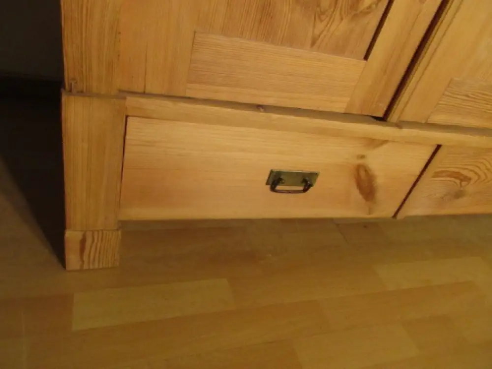 zweitüriger Kleiderschrank Dielenschrank  Jugendstil um 1900  Weichholz Zerleger 5