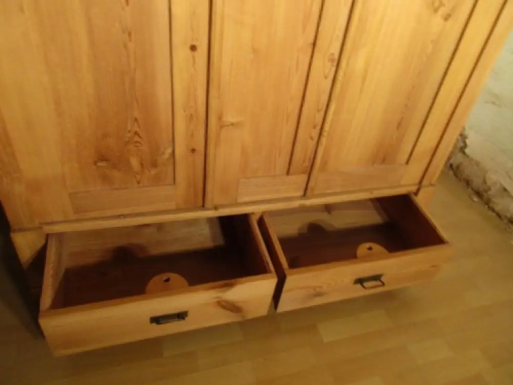 zweitüriger Kleiderschrank Dielenschrank  Jugendstil um 1900  Weichholz Zerleger 6