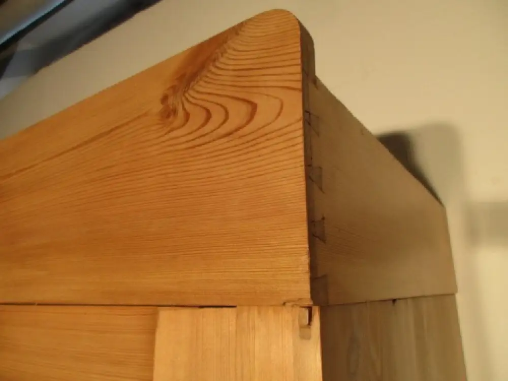 zweitüriger Kleiderschrank Dielenschrank  Jugendstil um 1900  Weichholz Zerleger 8