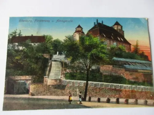seltene AK Eilenburg Fürstenweg  1918