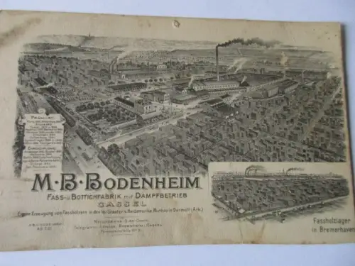 seltene AK Kassel  um 1900  Fass u. Bottichfabrik  Firma Bodenheim