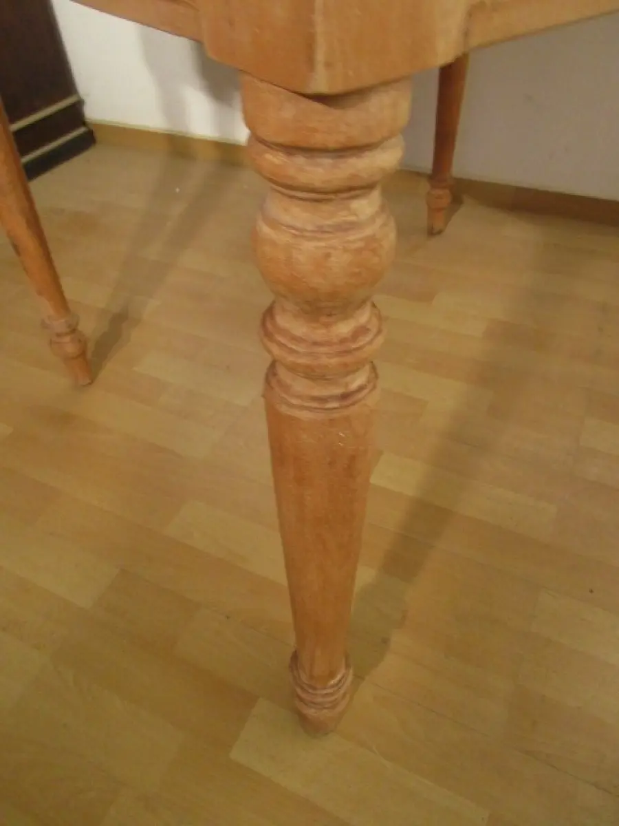 Tisch Esstisch mit Schublade Gründerzeit um 1880 Weichholz Nr. 1 1