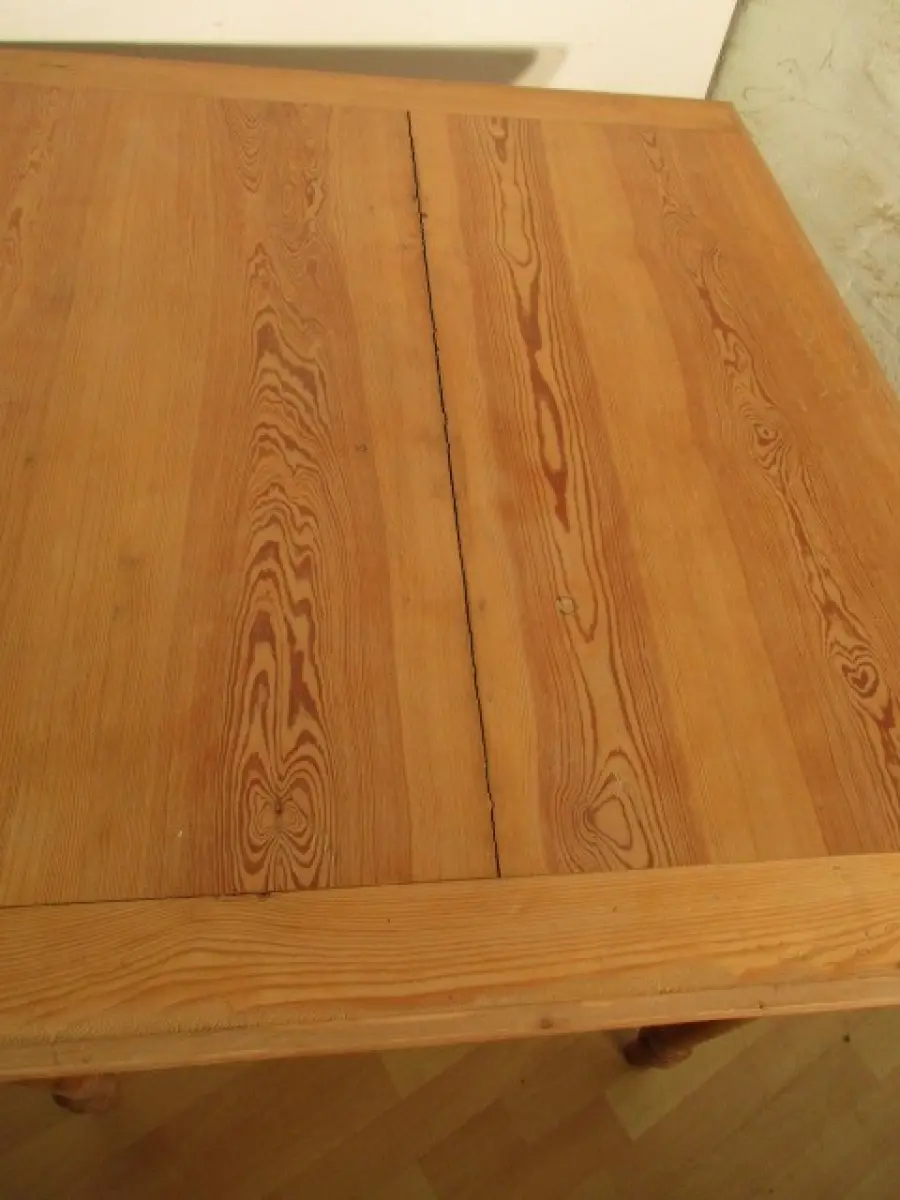 Tisch Esstisch mit Schublade Gründerzeit um 1880 Weichholz Nr. 1 4