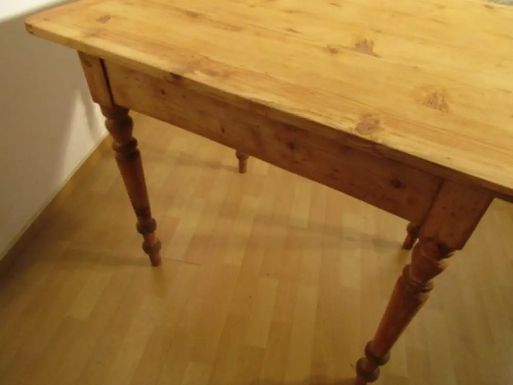 Tisch Esstisch mit Schublade Gründerzeit um 1880 Weichholz Nr. 2 6