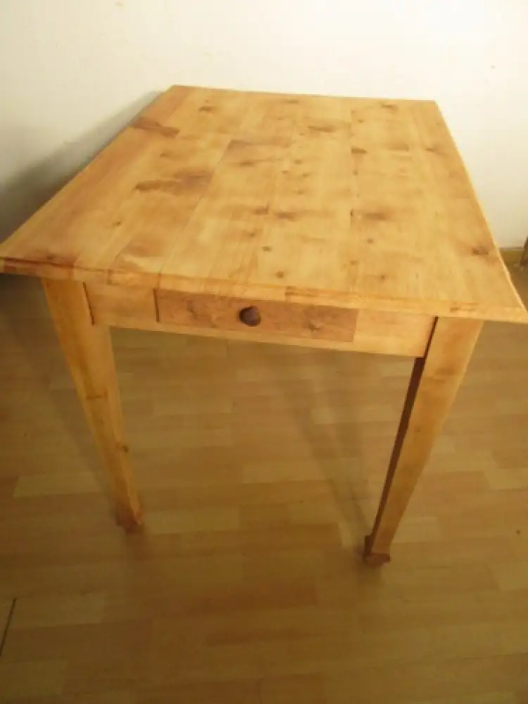 Tisch Esstisch mit Schublade Jugendstil um 1900 Weichholz Nr. 3 0