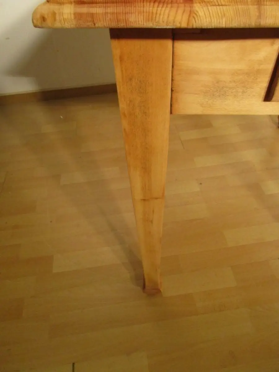 Tisch Esstisch mit Schublade Jugendstil um 1900 Weichholz Nr. 3 1