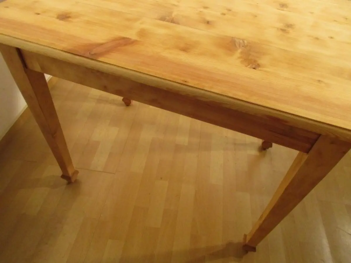 Tisch Esstisch mit Schublade Jugendstil um 1900 Weichholz Nr. 3 3