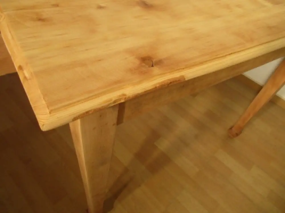 Tisch Esstisch mit Schublade Jugendstil um 1900 Weichholz Nr. 3 5