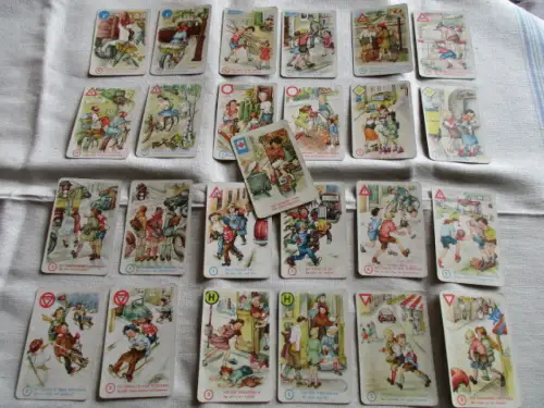 Quartett KLEINE VERKEHRSLEHRE Schwazer Peter  Forkel Pössneck 1958