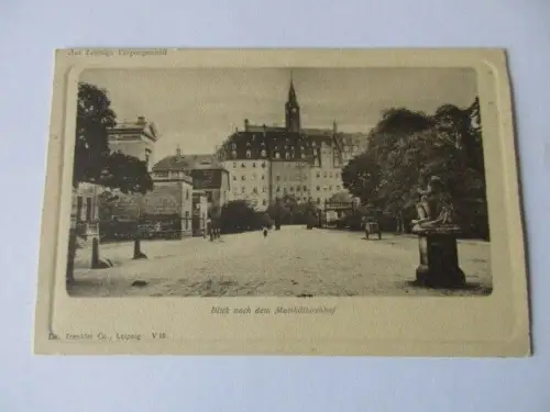 seltene AK Leipzig  Blich auf die Matthaikirchhof