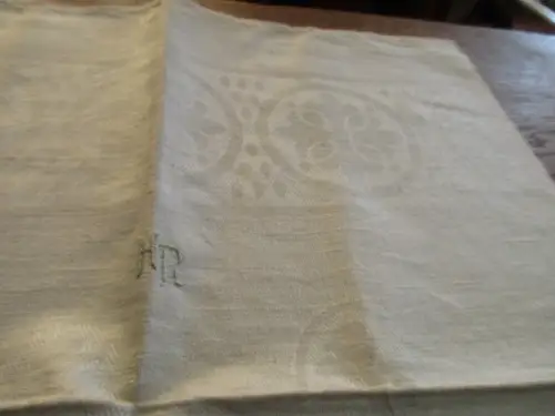 sehr schönes altes Leinen Geschirrtuch Handtuch Tischläufer Jugendstil ( 193 )