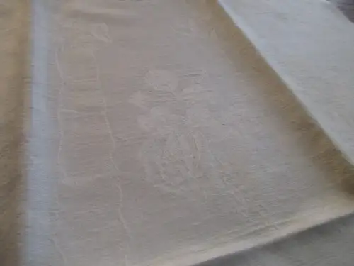 sehr schönes altes Leinen Geschirrtuch Handtuch Tischläufer Jugendstil ( 125 )
