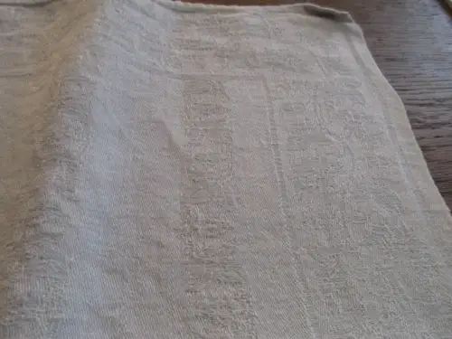 sehr schönes altes Leinen Geschirrtuch Handtuch Tischläufer Jugendstil ( 94 )