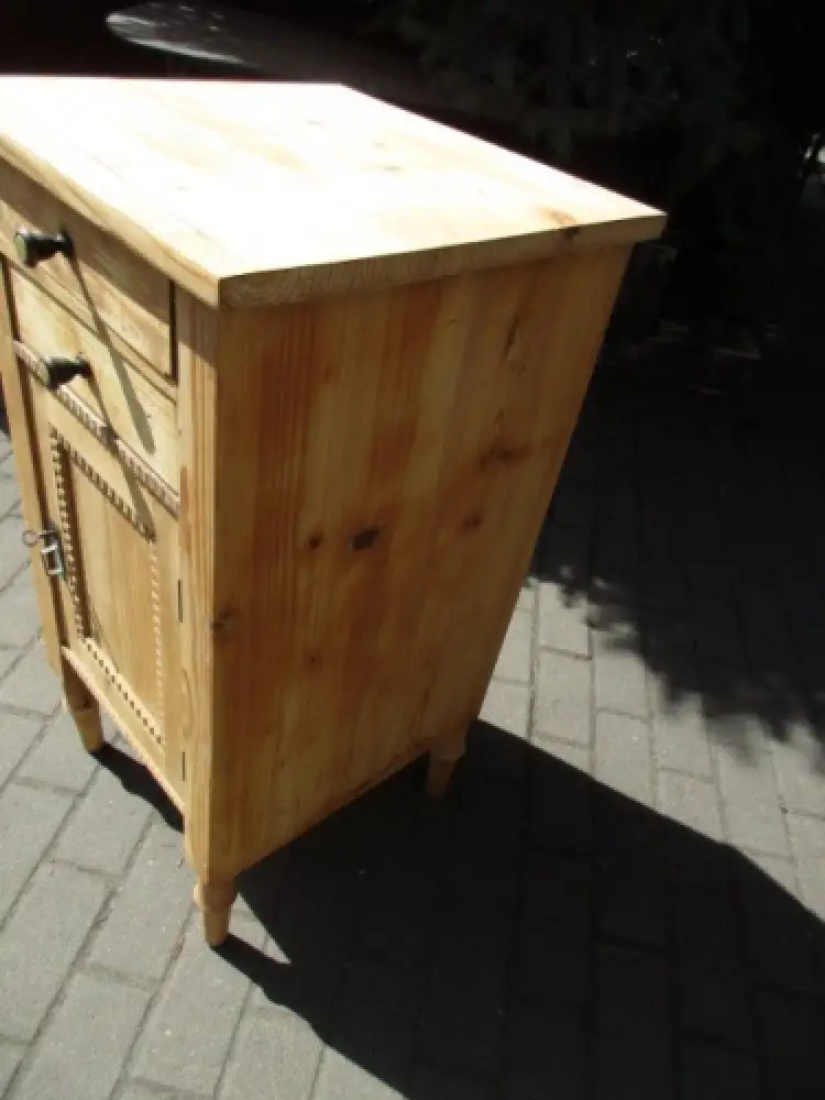 Nachtschrank Jugendstil mit zwei Laden um 1910 Weichholz Nr. 6 2