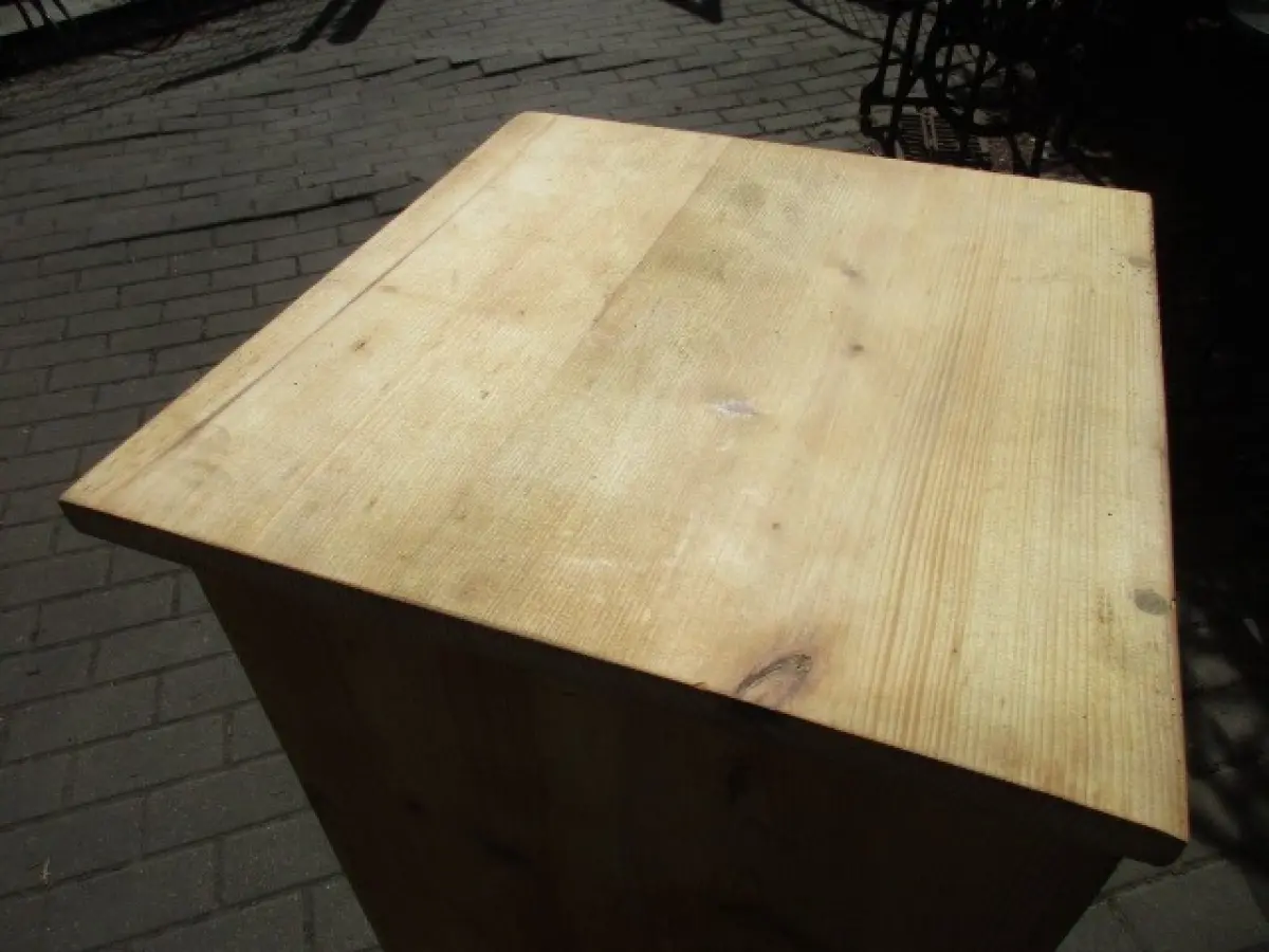 Nachtschrank Jugendstil mit zwei Laden um 1910 Weichholz Nr. 6 4