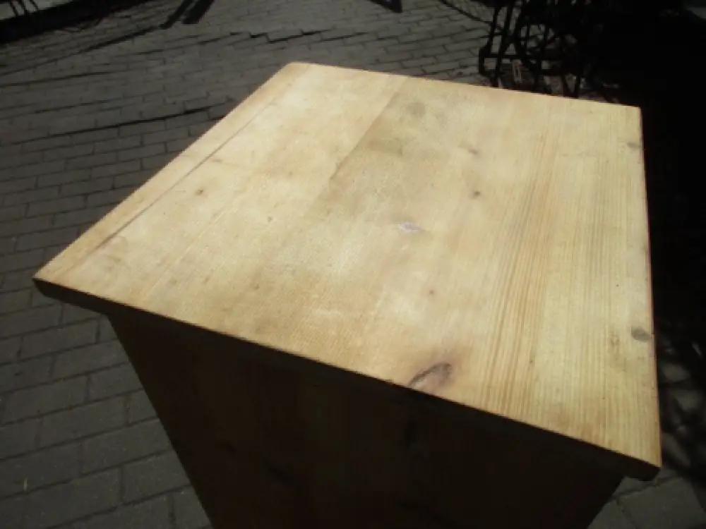 Nachtschrank Jugendstil mit zwei Laden um 1910 Weichholz Nr. 6 4