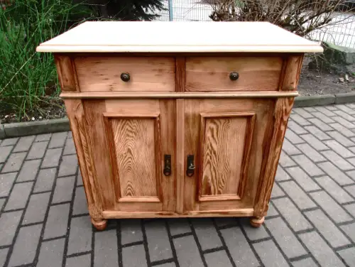  Kommode Halbschrank Jugendstil um 1900 Weichholz  