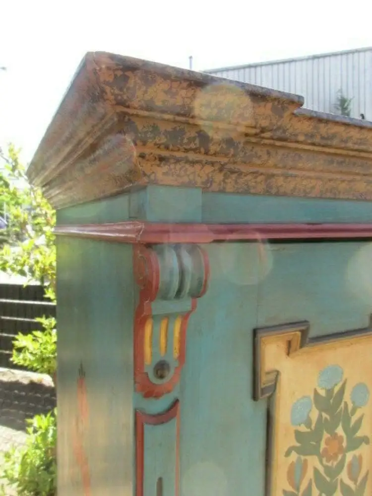 Bauernschrank Landhausschrank  Kleiderschrank  Gründerzeit um 1880 Bemalt  2